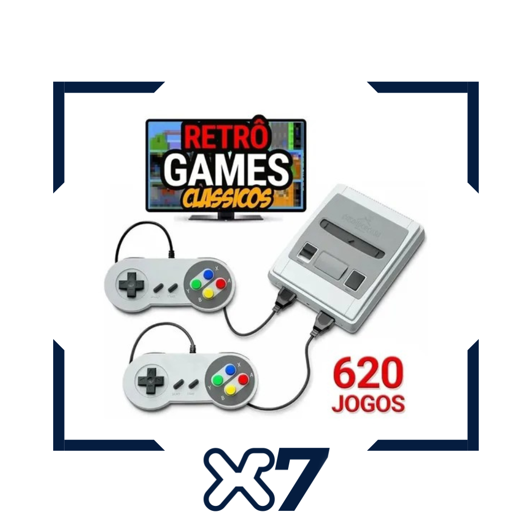 Vídeo Game Retro LPS-504 - Super Nintendo (SNES) - 620 Jogos